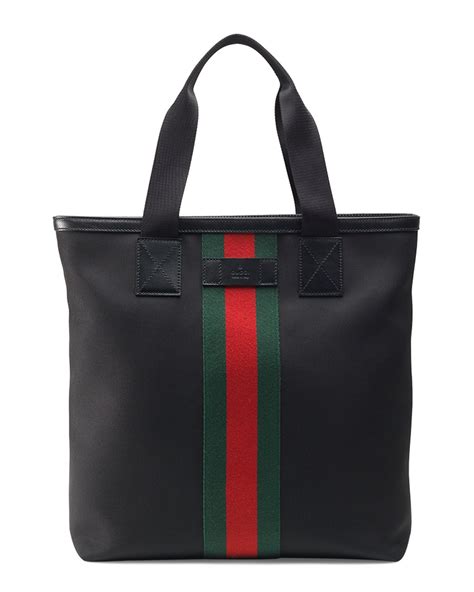 gucci canvas tote black.